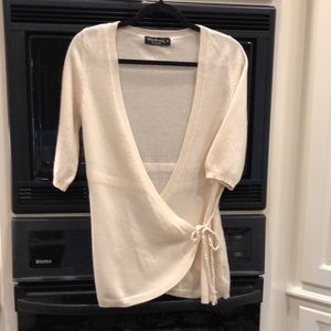 LAST CHANCE! Stone Crown 100% Cashmere wrap around sweater